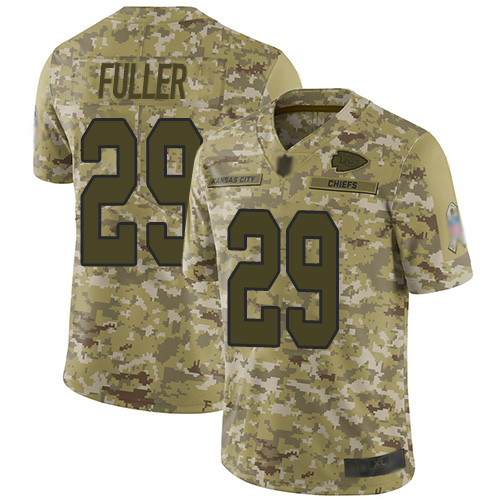 Men Kansas City Chiefs #29 Fuller Kendall Limited Camo 2018 Salute to Service Football Nike NFL Jersey->kansas city chiefs->NFL Jersey